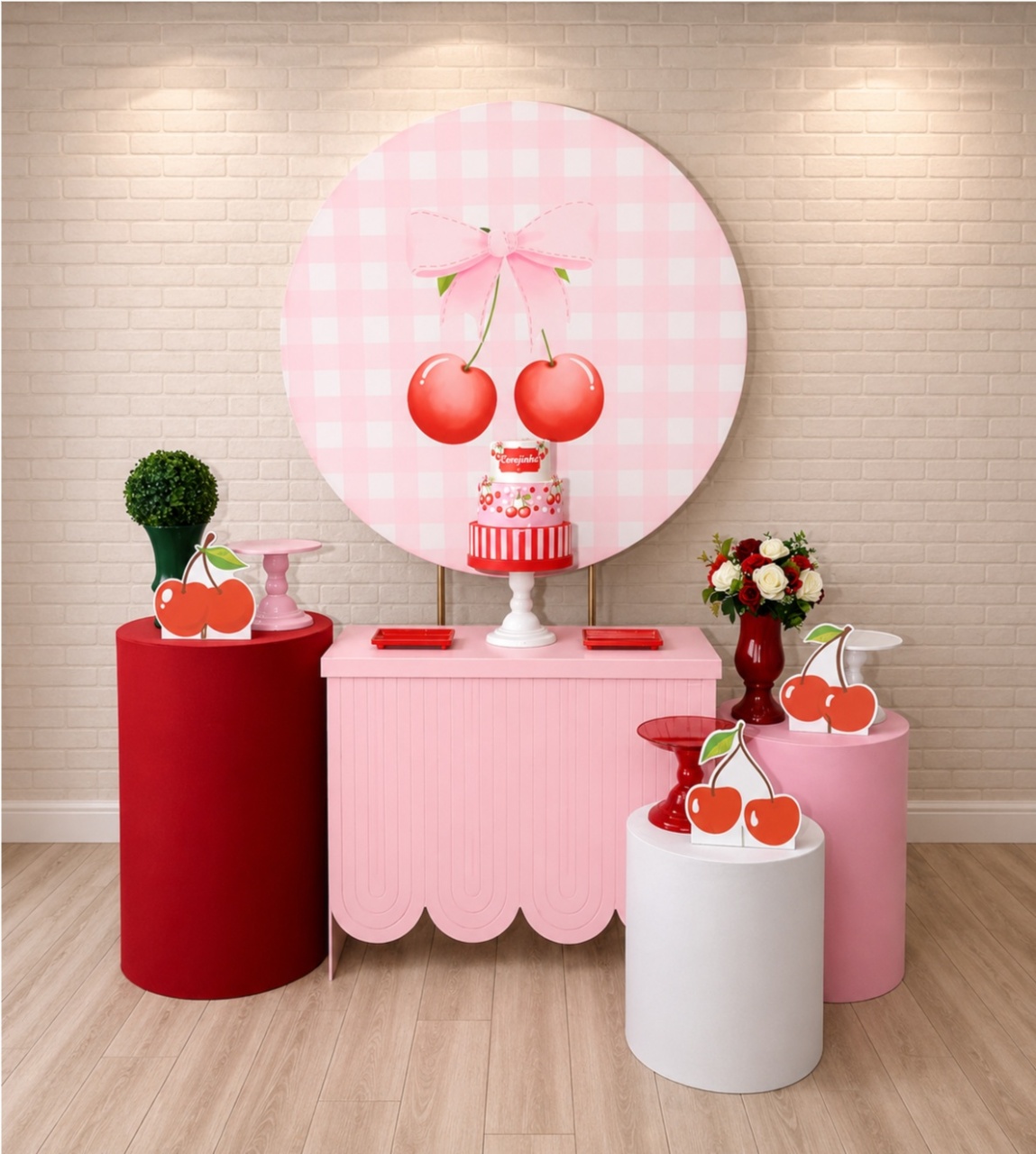 Alugue Decoração Cerejinha (Modelo 2)  - HZM Decoração e Locação