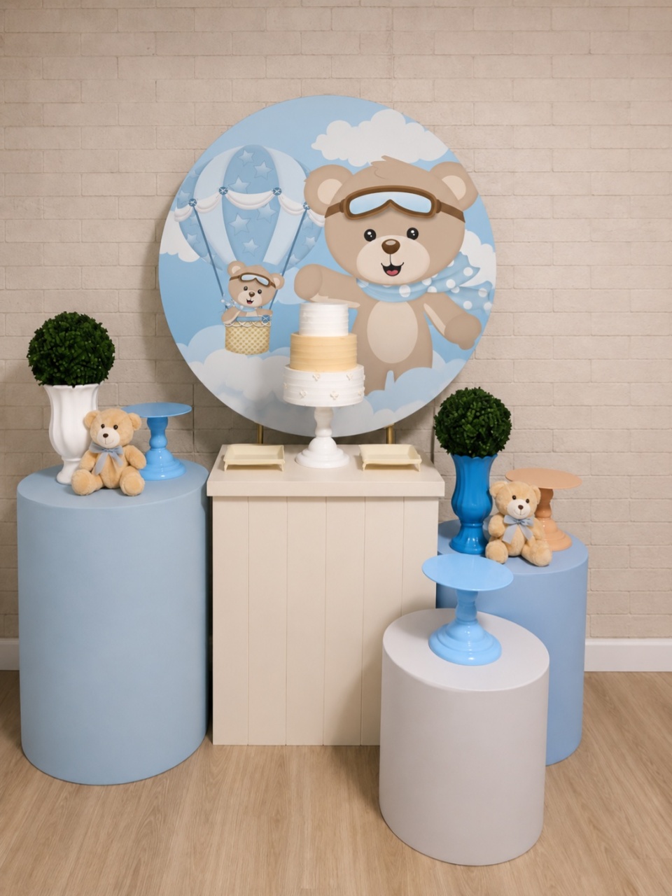 Alugue Decoração Ursinho Aviador ( Modelo 2) - HZM Decoração e Locação