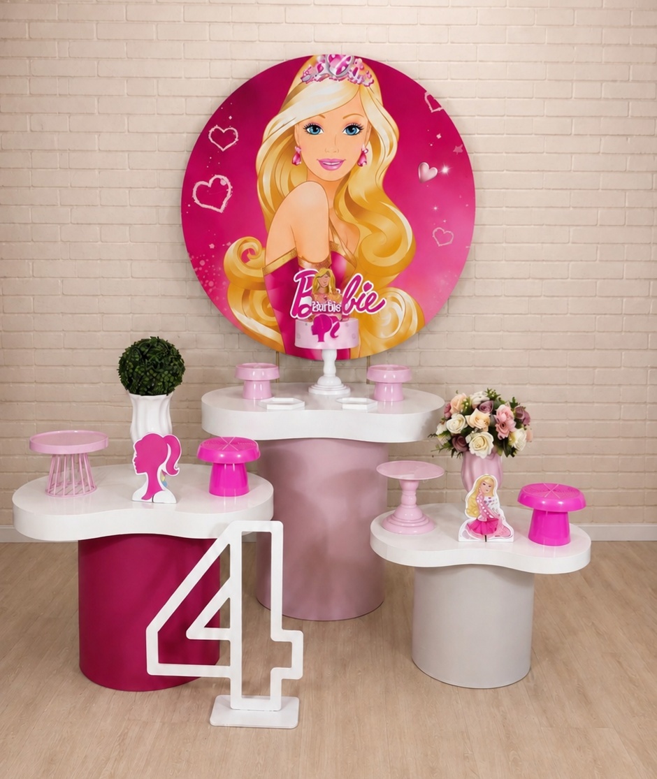 Alugue Decoração Barbie ( Modelo 12) - HZM Decoração e Locação