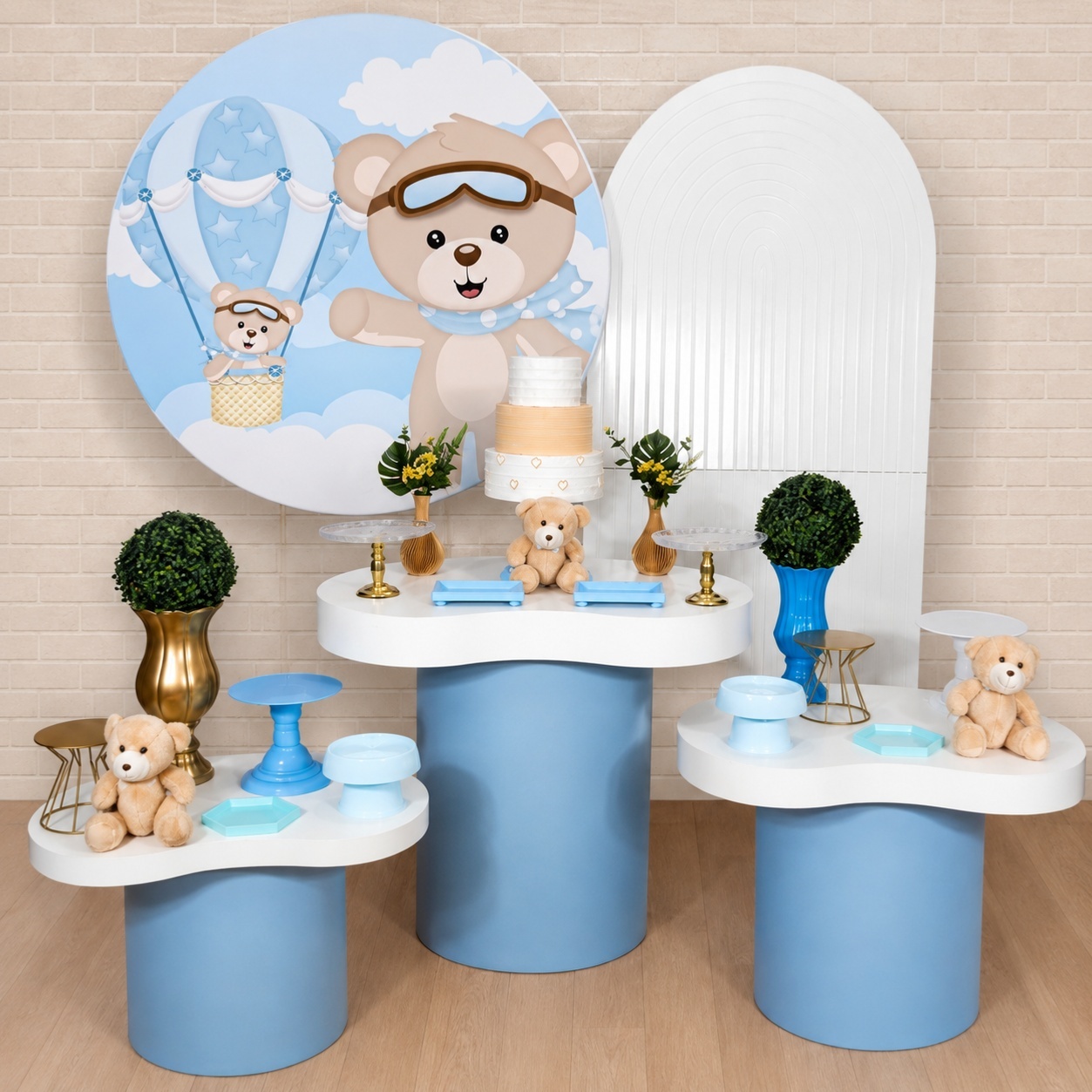 Alugue Decoração Ursinho Aviador ( Modelo 6) - HZM Decoração e Locação