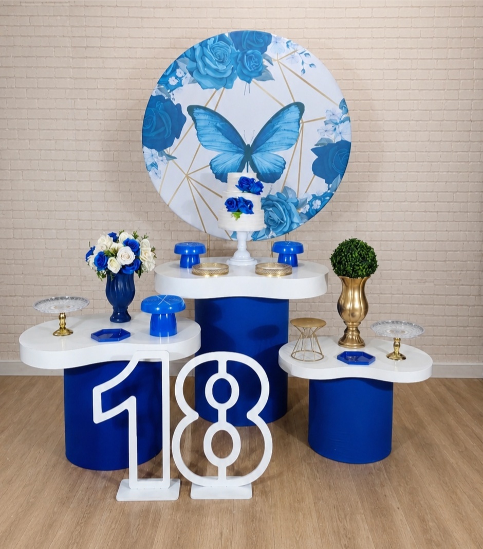 Alugue Decoração Borboleta Azul ( Modelo 7) - HZM Decoração e Locação