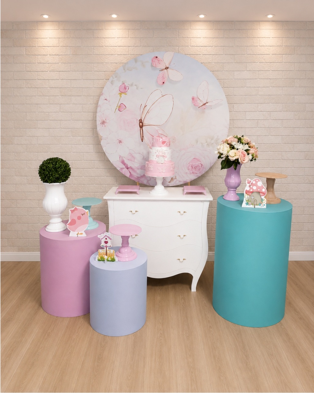 Alugue Decoração Borboleta Rosa (Modelo 2) - HZM Decoração e Locação