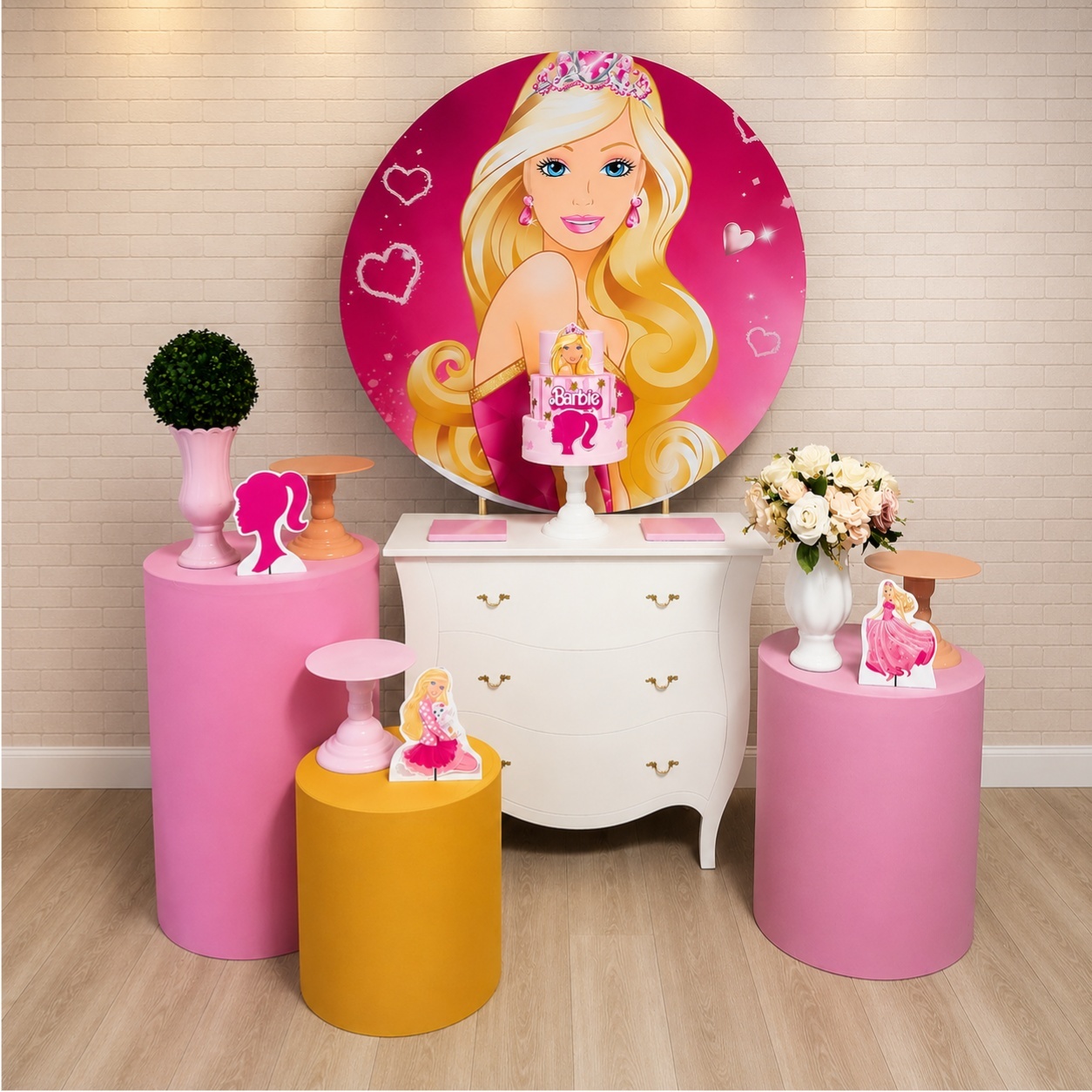 Alugue Decoração Barbie ( Modelo 6) - HZM Decoração e Locação