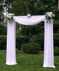 Tecido Drapeado Para Arco de Casamento - Amanda Bastos Decor
