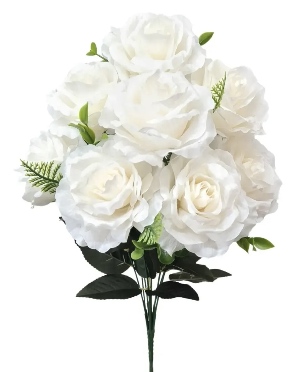 Arranjo de Rosas Artificiais Brancas - Amanda Bastos Decor