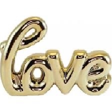 Enfeite Love Dourado - Amanda Bastos Decor