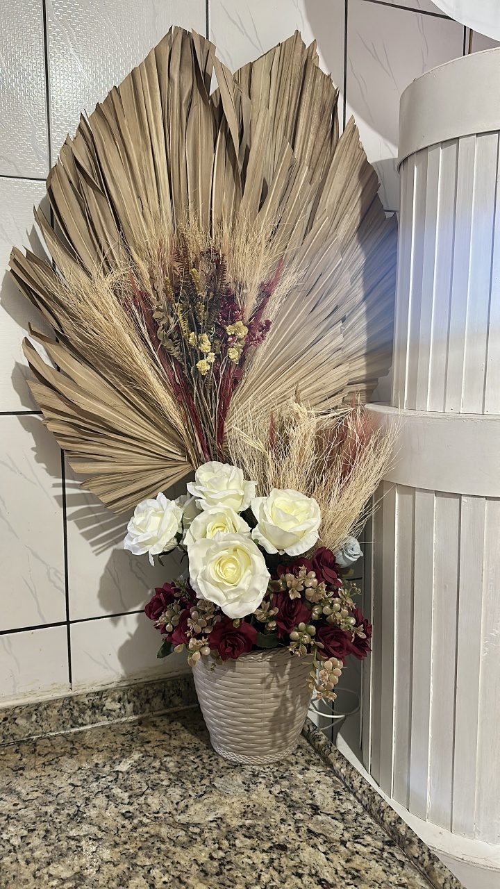 Arranjo de Flores Secas Luxo - Amanda Bastos Decor