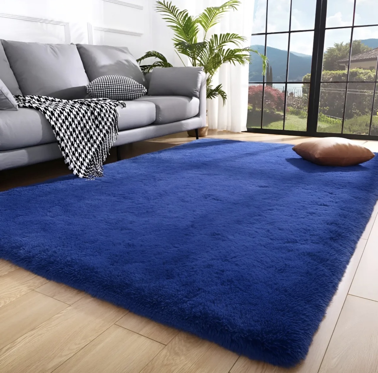 Tapete Felpudo Azul Royal - Amanda Bastos Decor