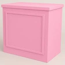 Cômoda Fake Mesa Quadrada Rosa - Amanda Bastos Decor