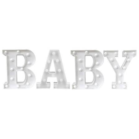 Letreiro Baby Com Lâmpadas - Amanda Bastos Decor