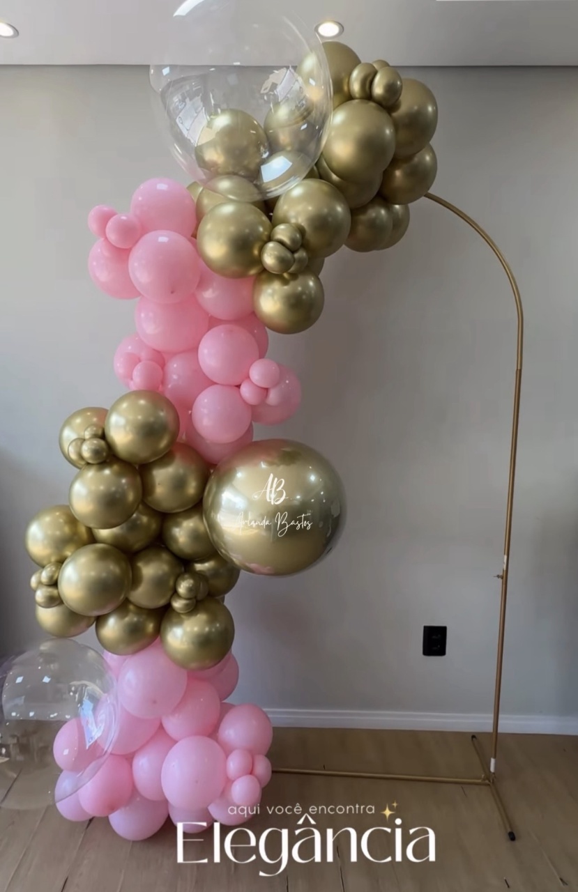 Arco de Balões Delivery Orgânico 2,5M - Amanda Bastos Decor