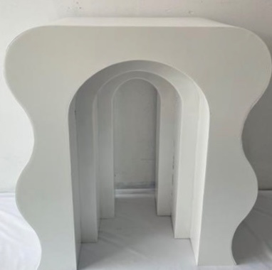 Mesa Orgânica Branca 3D - Amanda Bastos Decor
