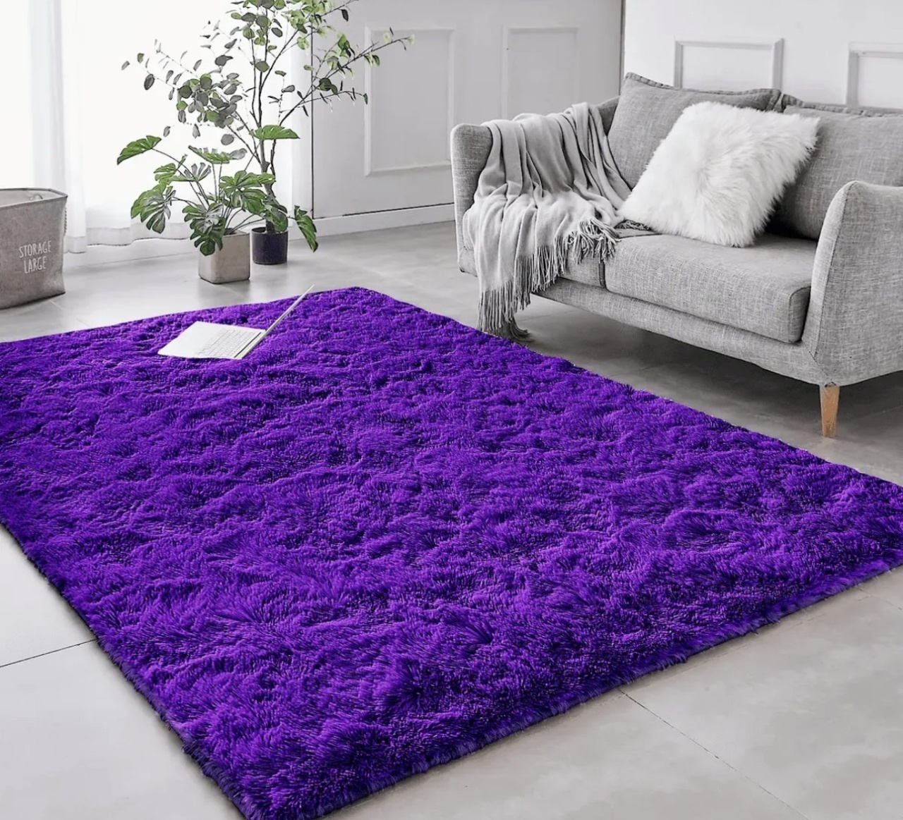 Tapete Felpudo Roxo - Amanda Bastos Decor