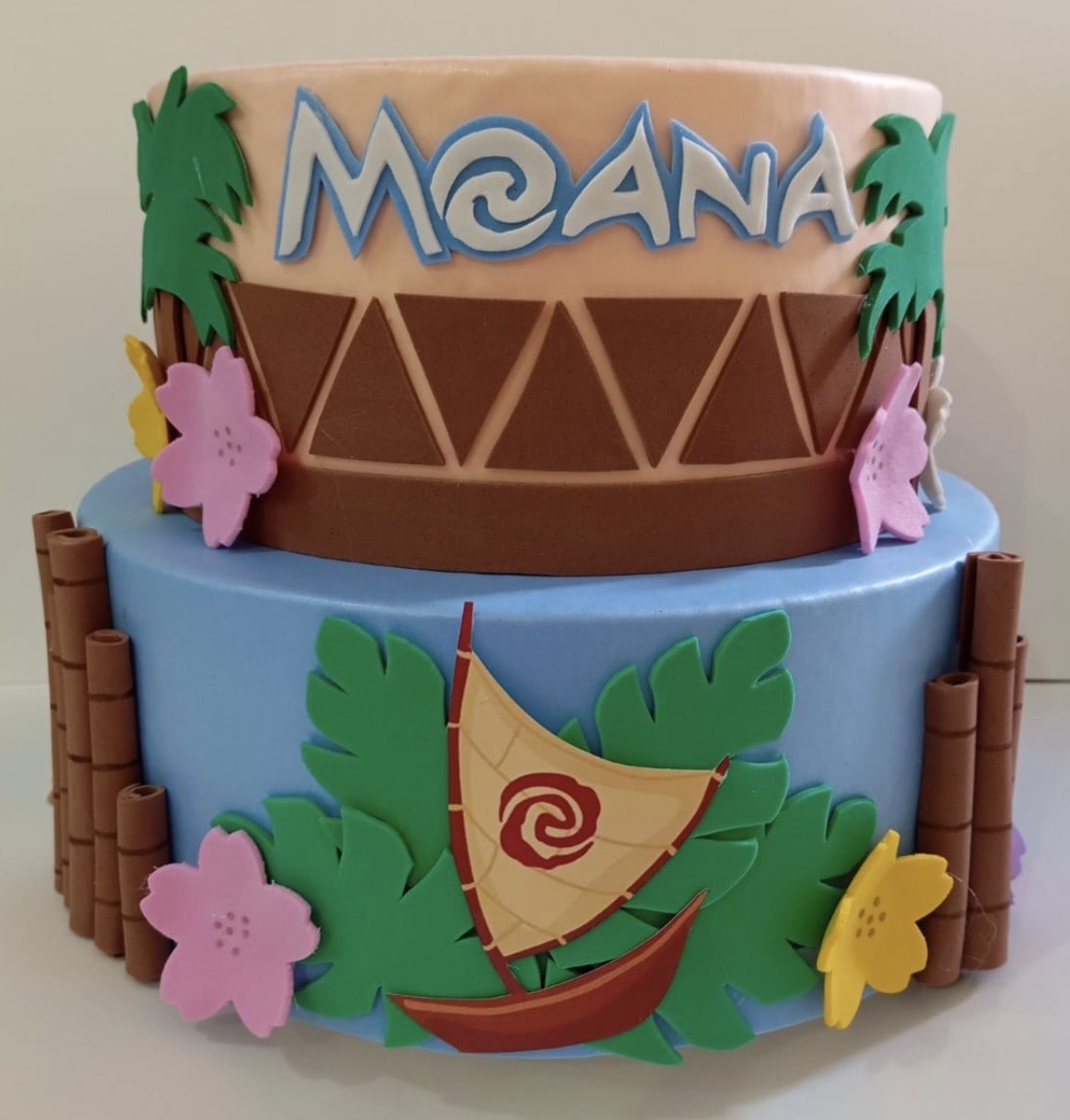Bolo Cenográfico Moana Baby - Amanda Bastos Decor