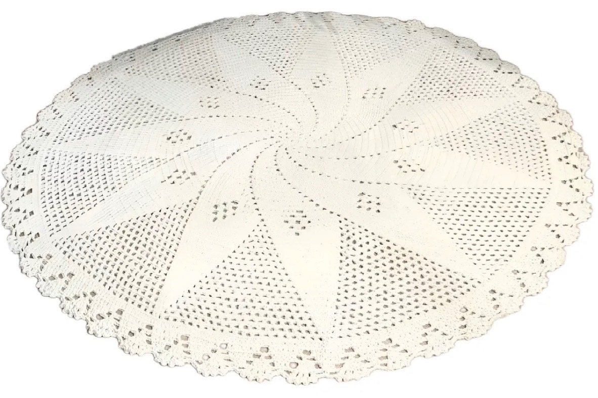 Tapete de Crochê Branco - Amanda Bastos Decor