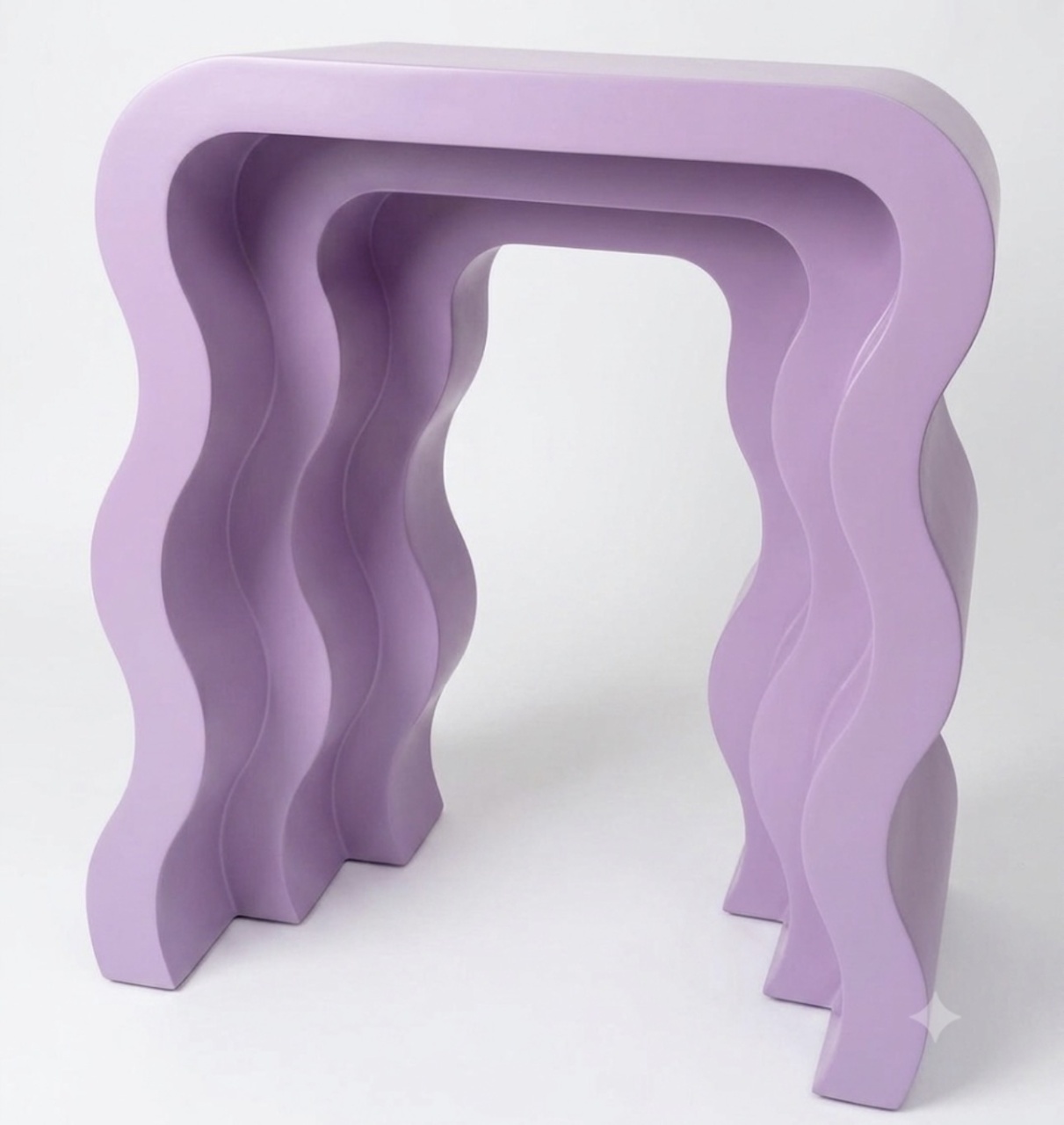 Mesa Orgânica 3D Lilás G - Amanda Bastos Decor