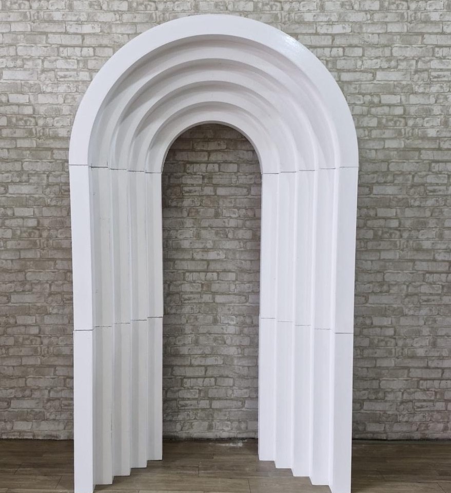 Portal Romano Em Mdf 3D Desmontavél Branco - Amanda Bastos Decor