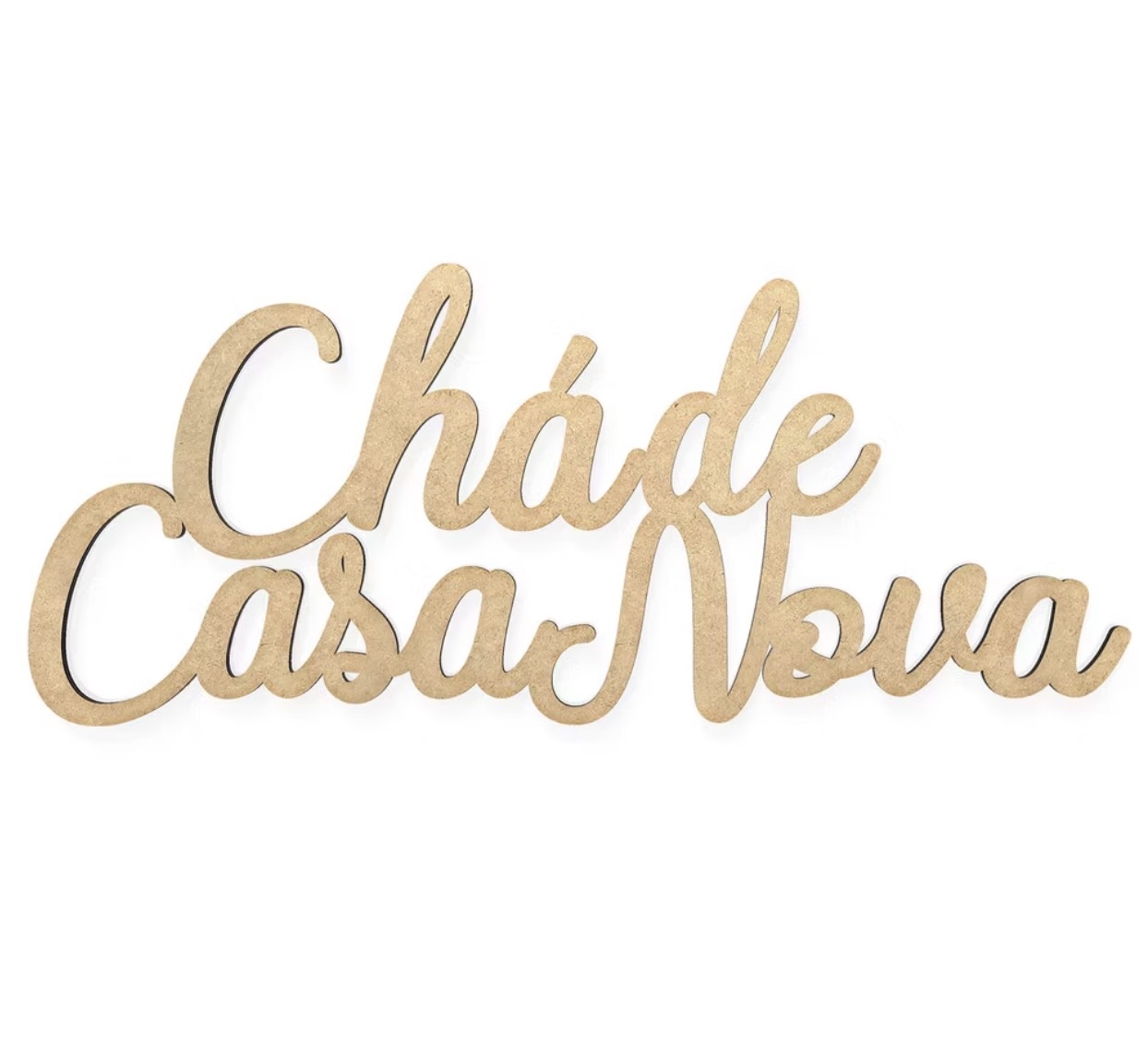 Letreiro Chá de Casa Nova Mdf - Amanda Bastos Decor