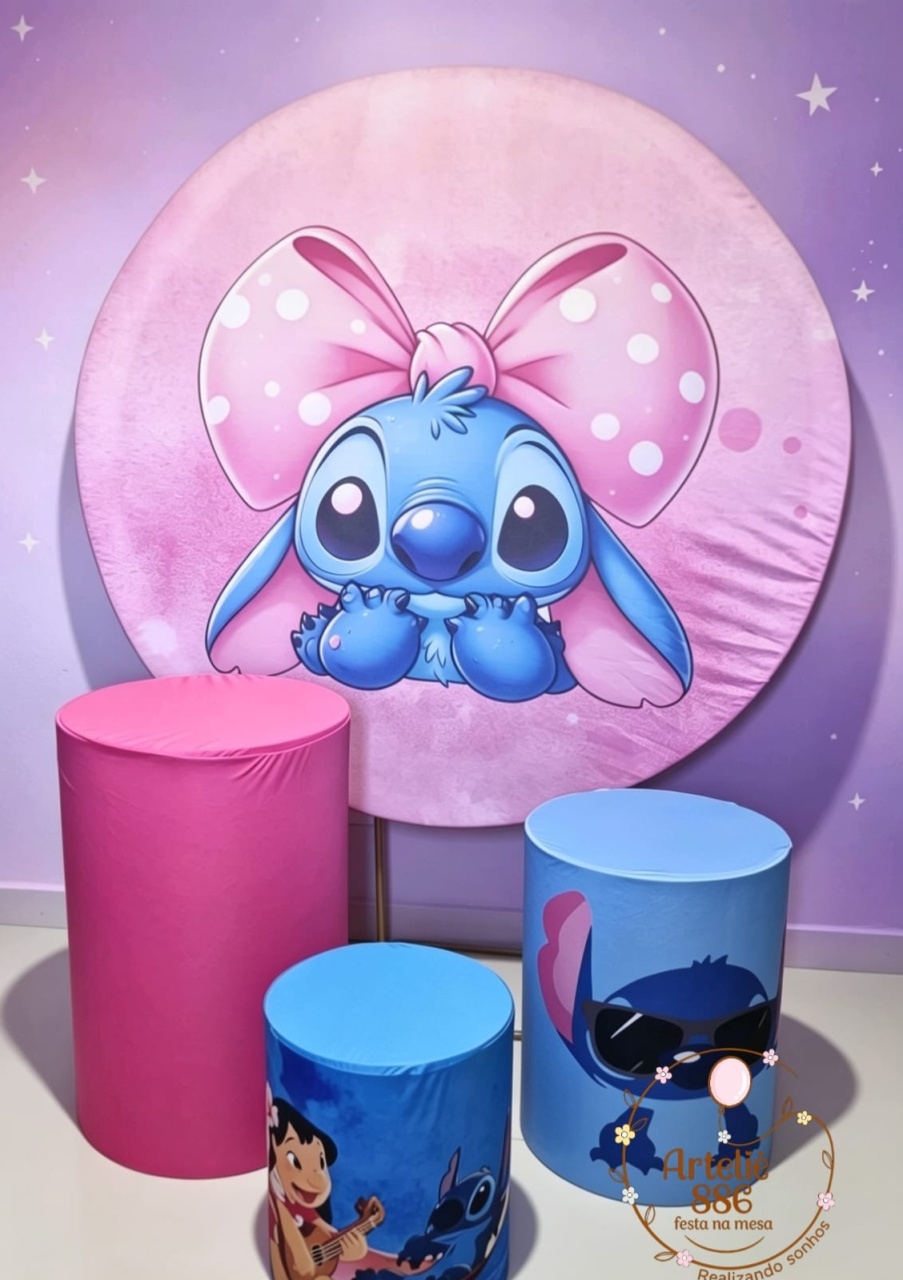 Kit Lilo E Stitch Laço 4 - ARTELIÊ886