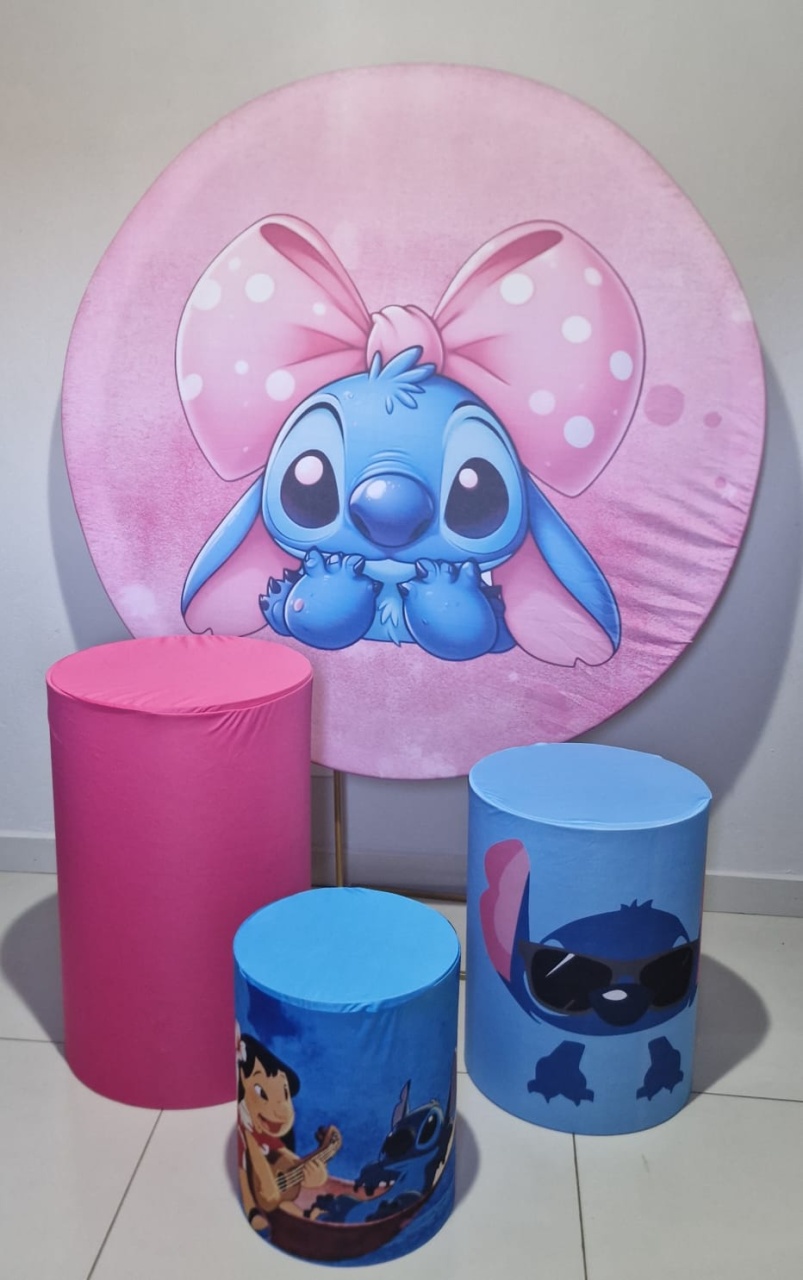 Kit Lilo E Stitch Laço 4 - ARTELIÊ886