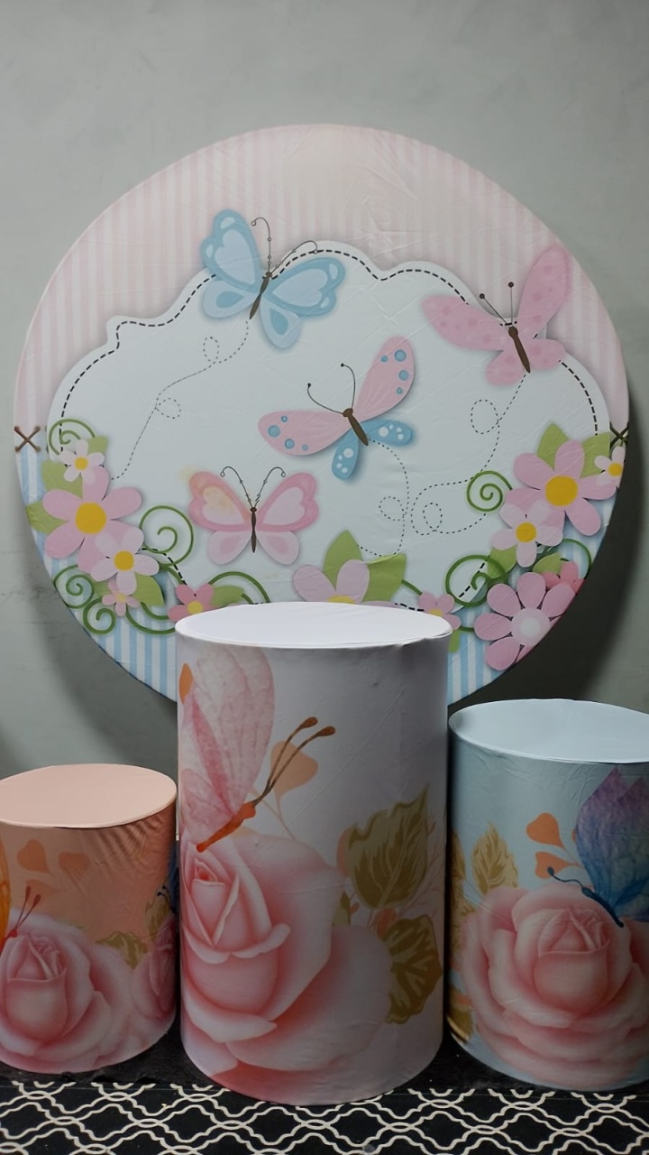 Kit Borboletas Com Rosas - ARTELIÊ886