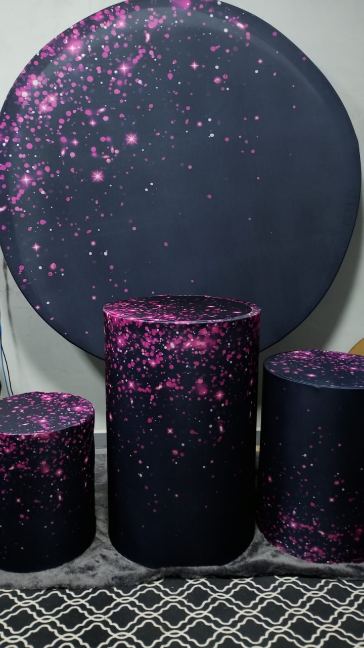 Kit Preto Com Glitter Rosa - ARTELIÊ886