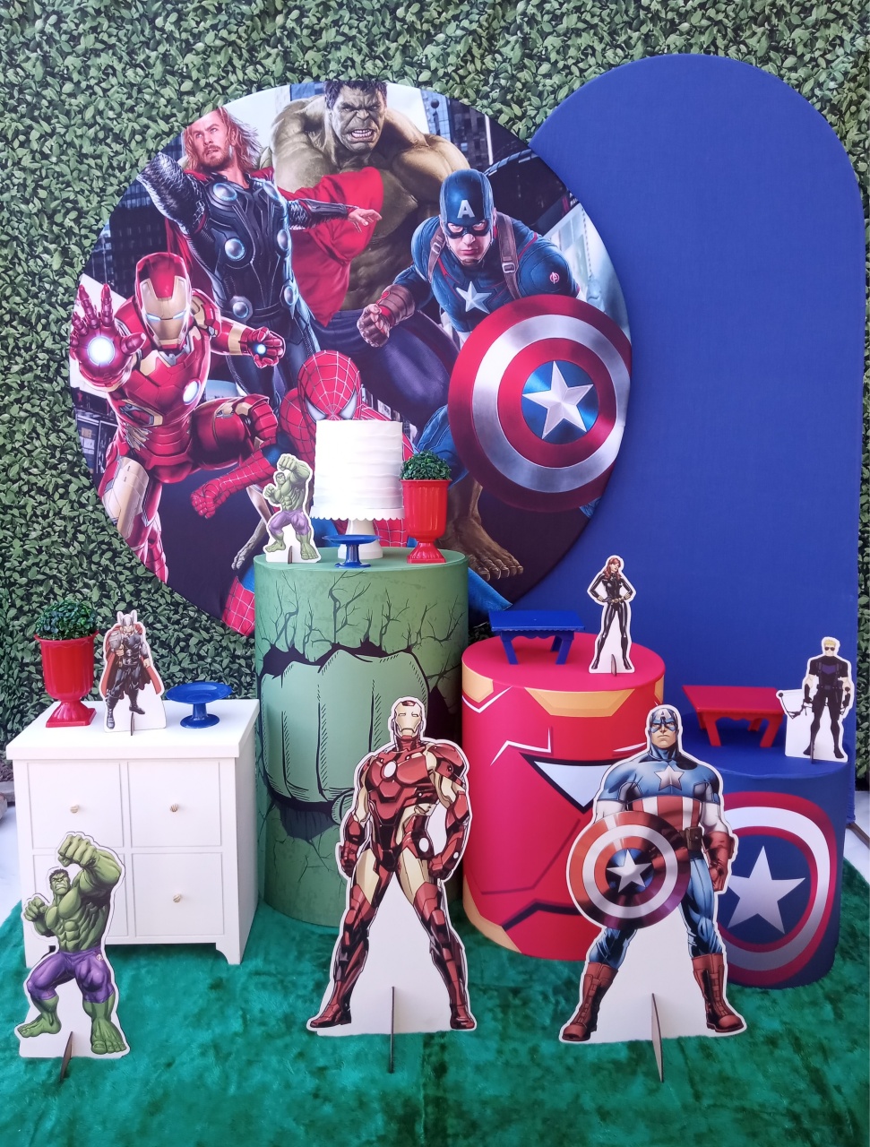 Vingadores Super Heróis Kit Médio  - DecoraFácil Por Ana Pacheco