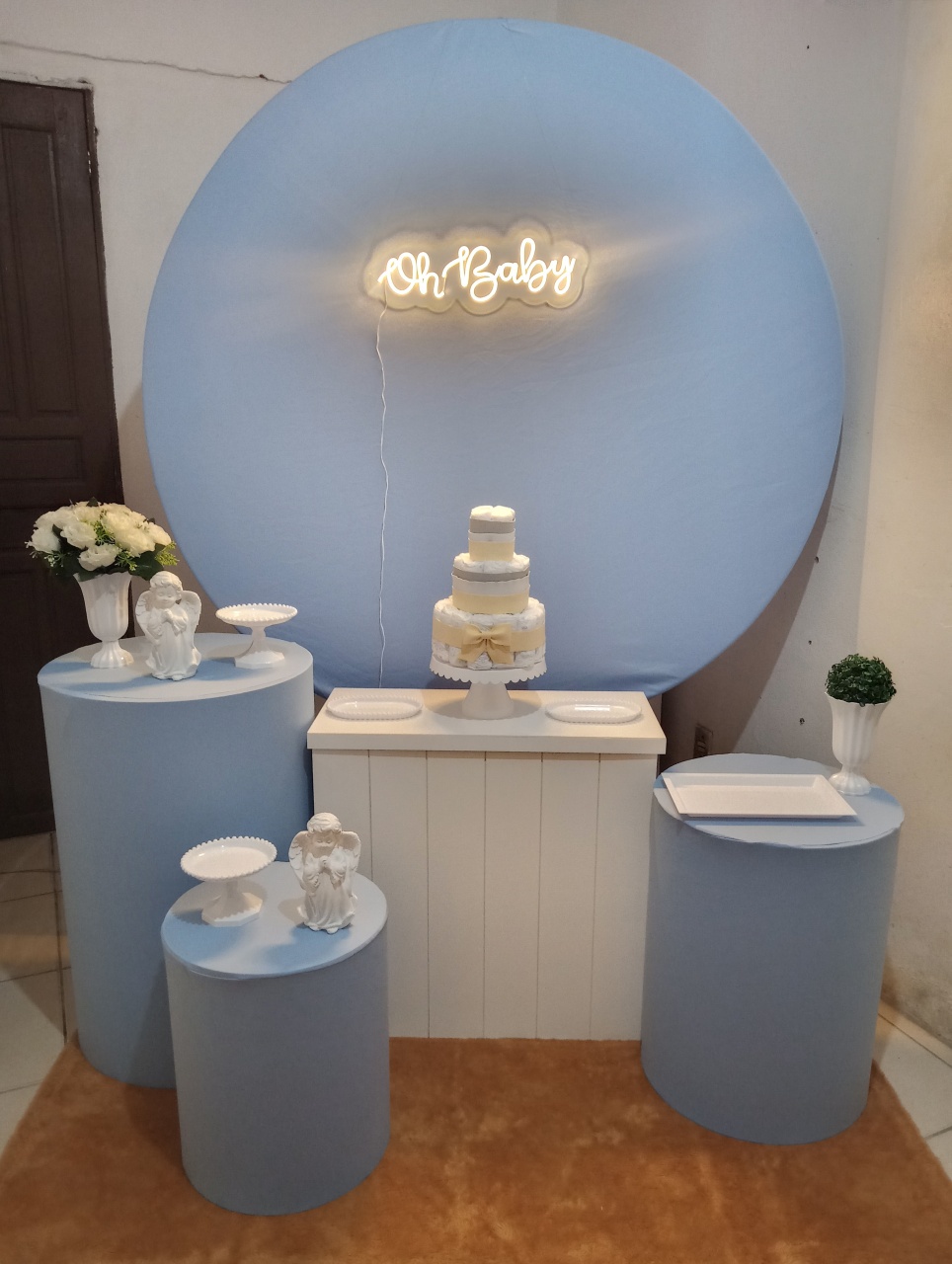 Chá de Fraldas Azul Kit Médio  - DecoraFácil Por Ana Pacheco
