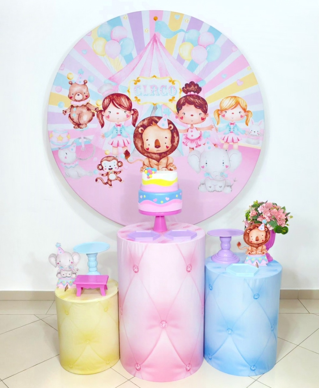 Circo Rosa - Kit 1  - SaDecora