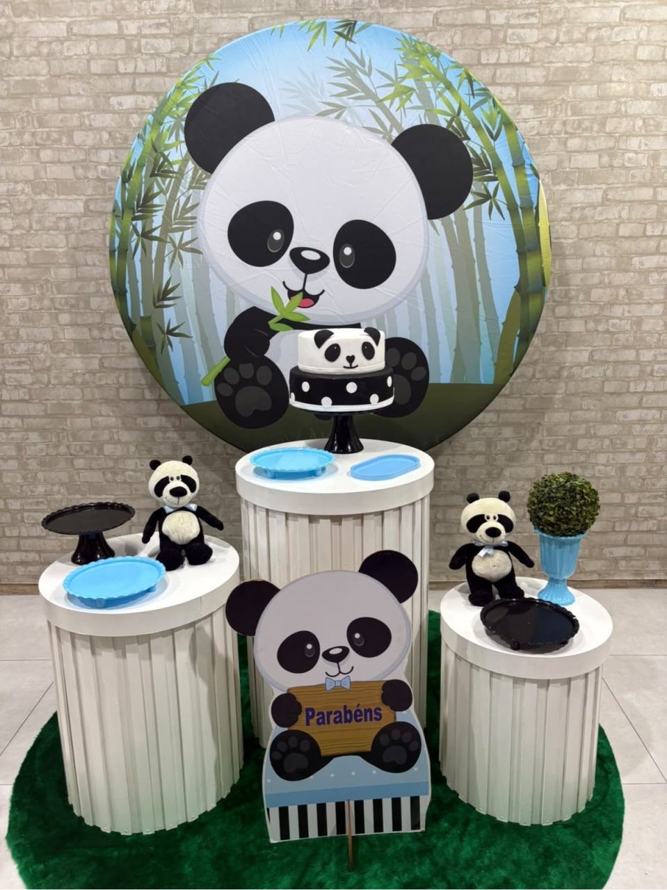 Urso Panda Menino Kit Prata 1 - Iara Maria Arruda da Silva