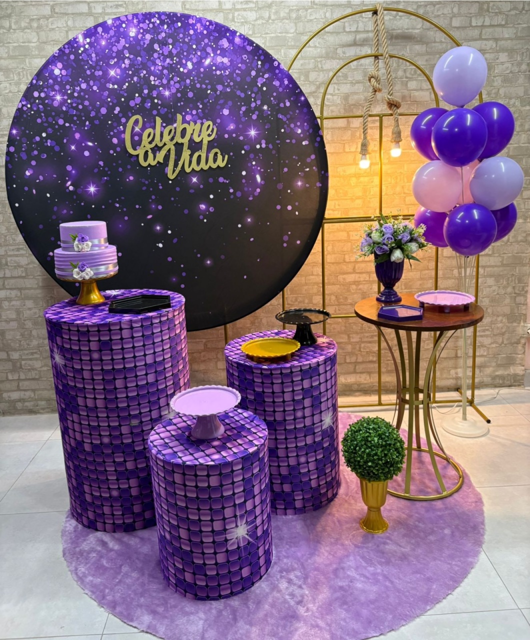 Gliter Lilás Com Preto Kit Diamante - Iara Maria Arruda da Silva