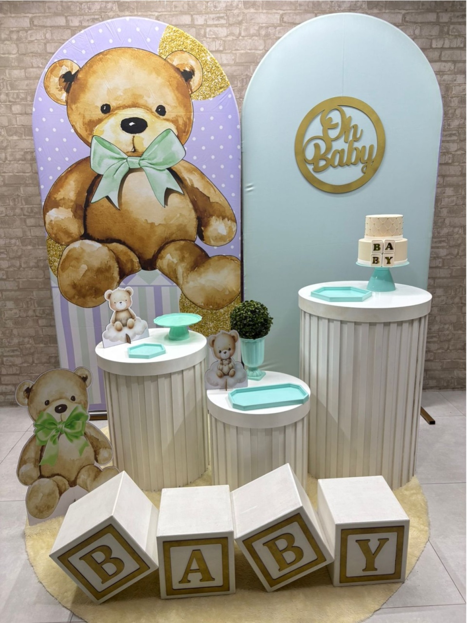 Urso Laço Verde Kit Diamante (1) - Iara Maria Arruda da Silva