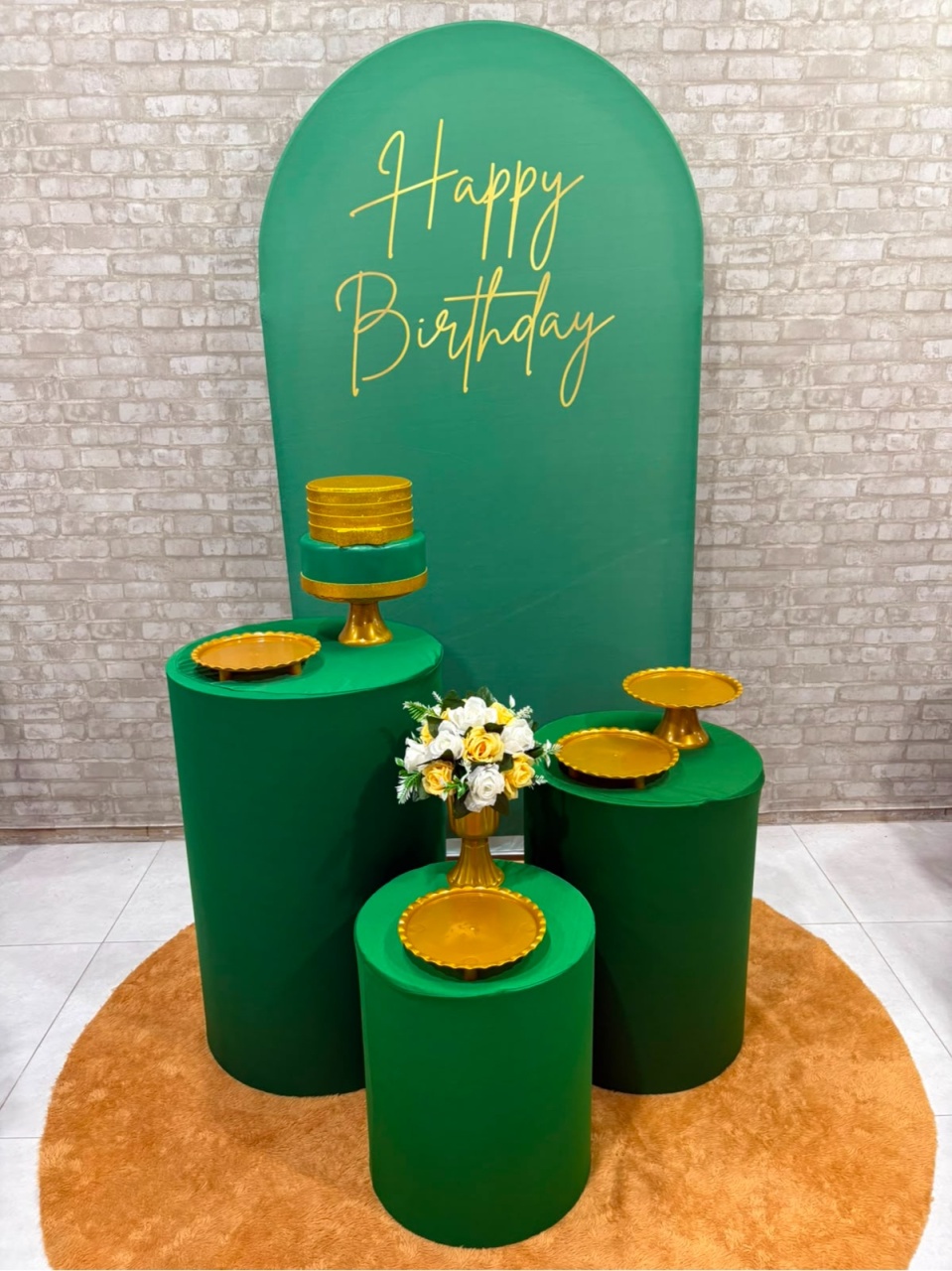 Happy Birthday Verde Kit Prata (Cópia 1) - Iara Maria Arruda da Silva