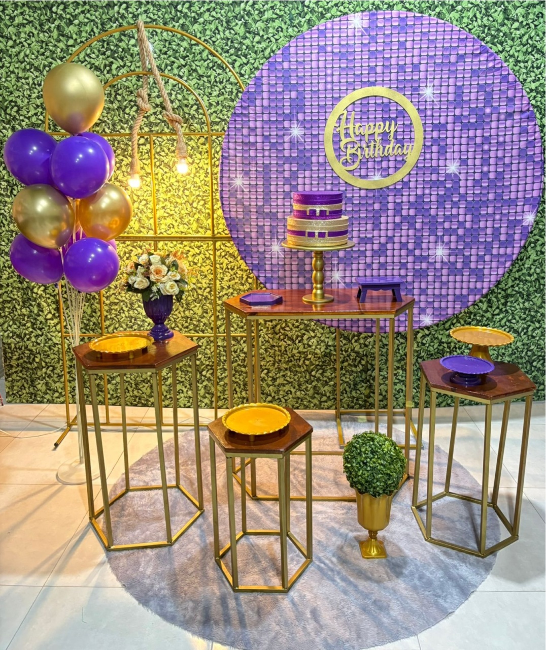 Gliter Lilás Com Suporte de Balão Kit Diamante 1 - Iara Maria Arruda da Silva