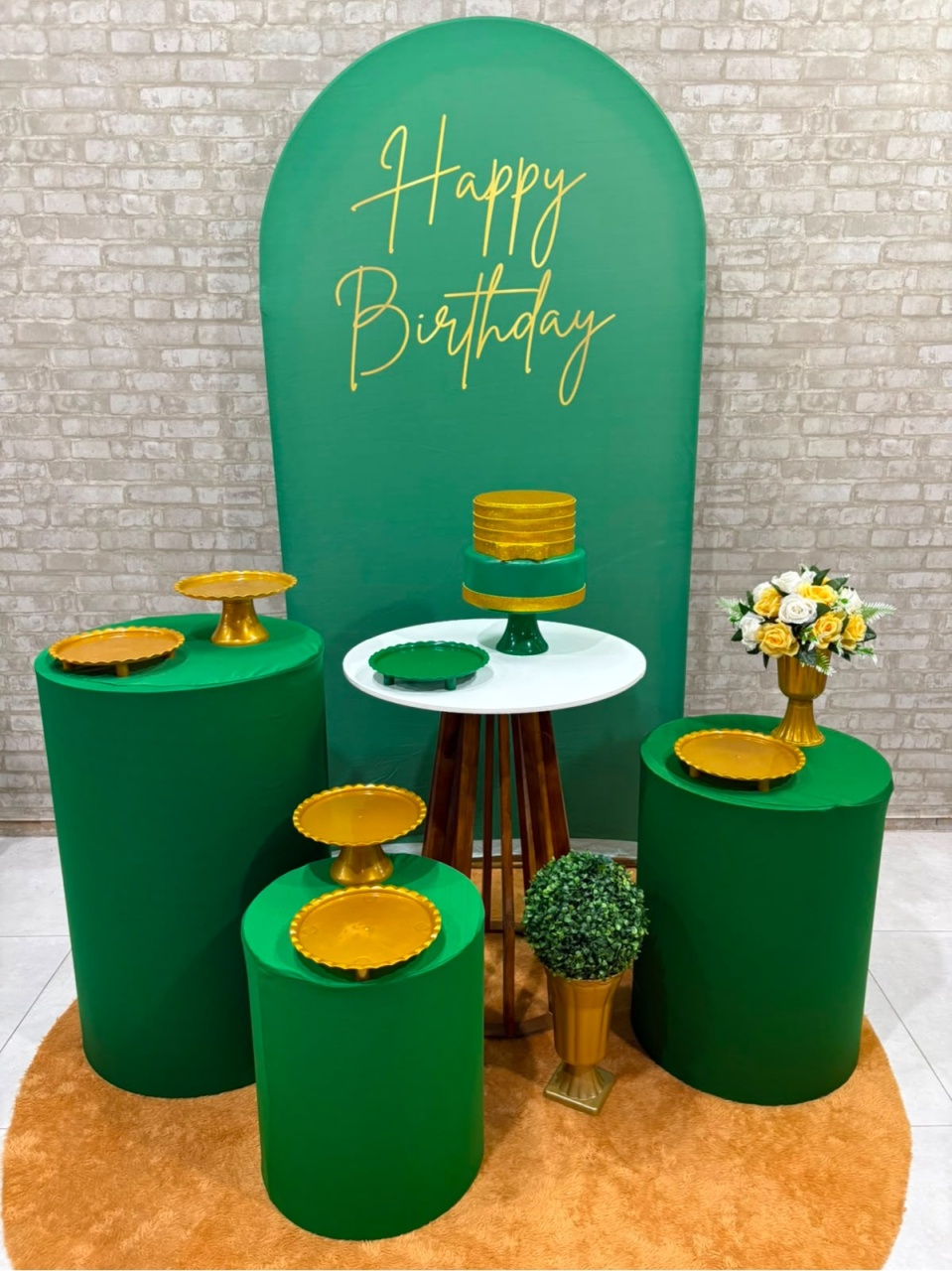 Happy Birthday Verde Kit Ouro (Cópia 1) - Iara Maria Arruda da Silva