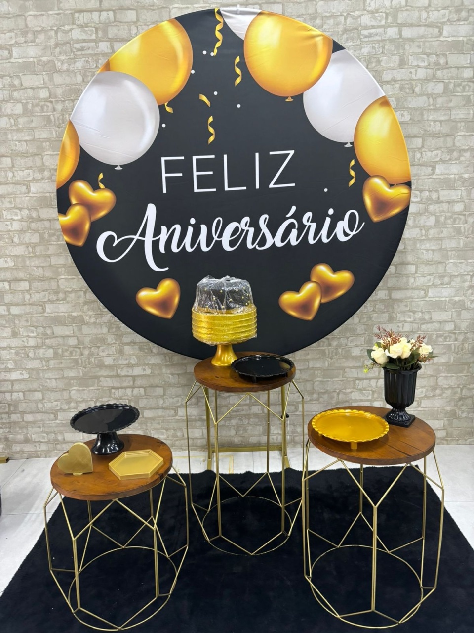 Feliz Aniversario  Kit Prata     - Iara Maria Arruda da Silva