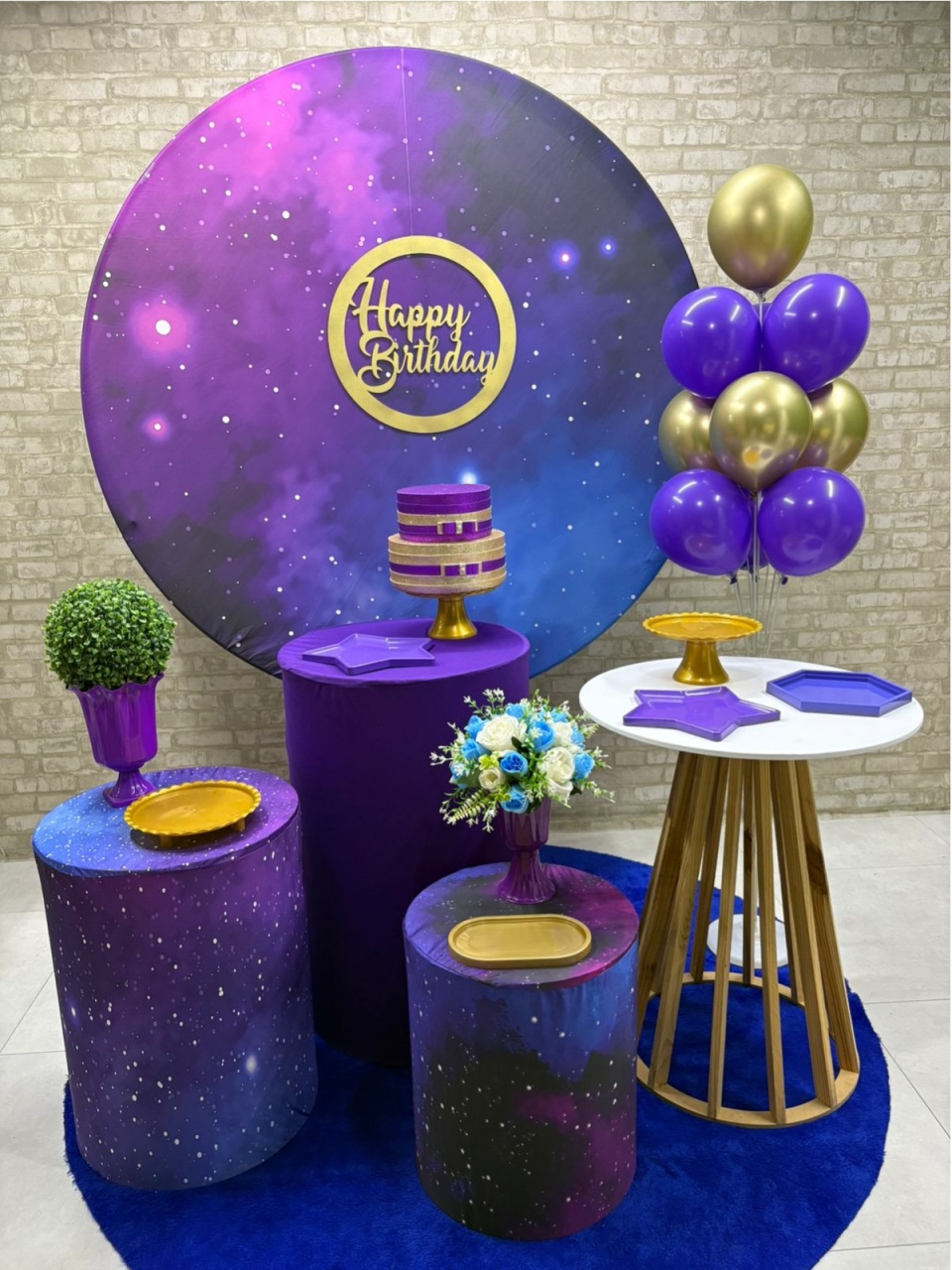 Galaxia Com Suporte de Balão Kit Ouro - Iara Maria Arruda da Silva