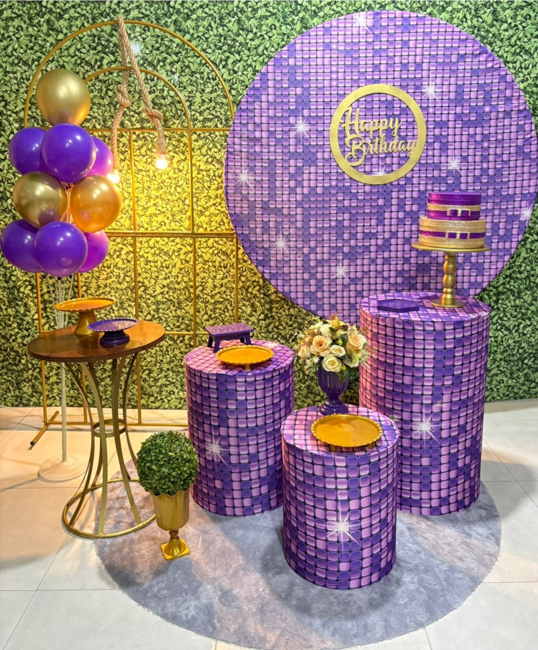 Gliter Lilás Com Suporte de Balão Kit Diamante - Iara Maria Arruda da Silva
