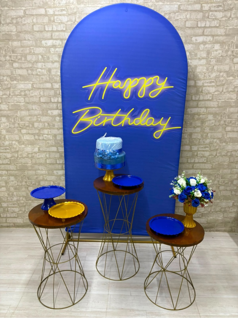 Happy Birthday Azul Kit Prata - Iara Maria Arruda da Silva
