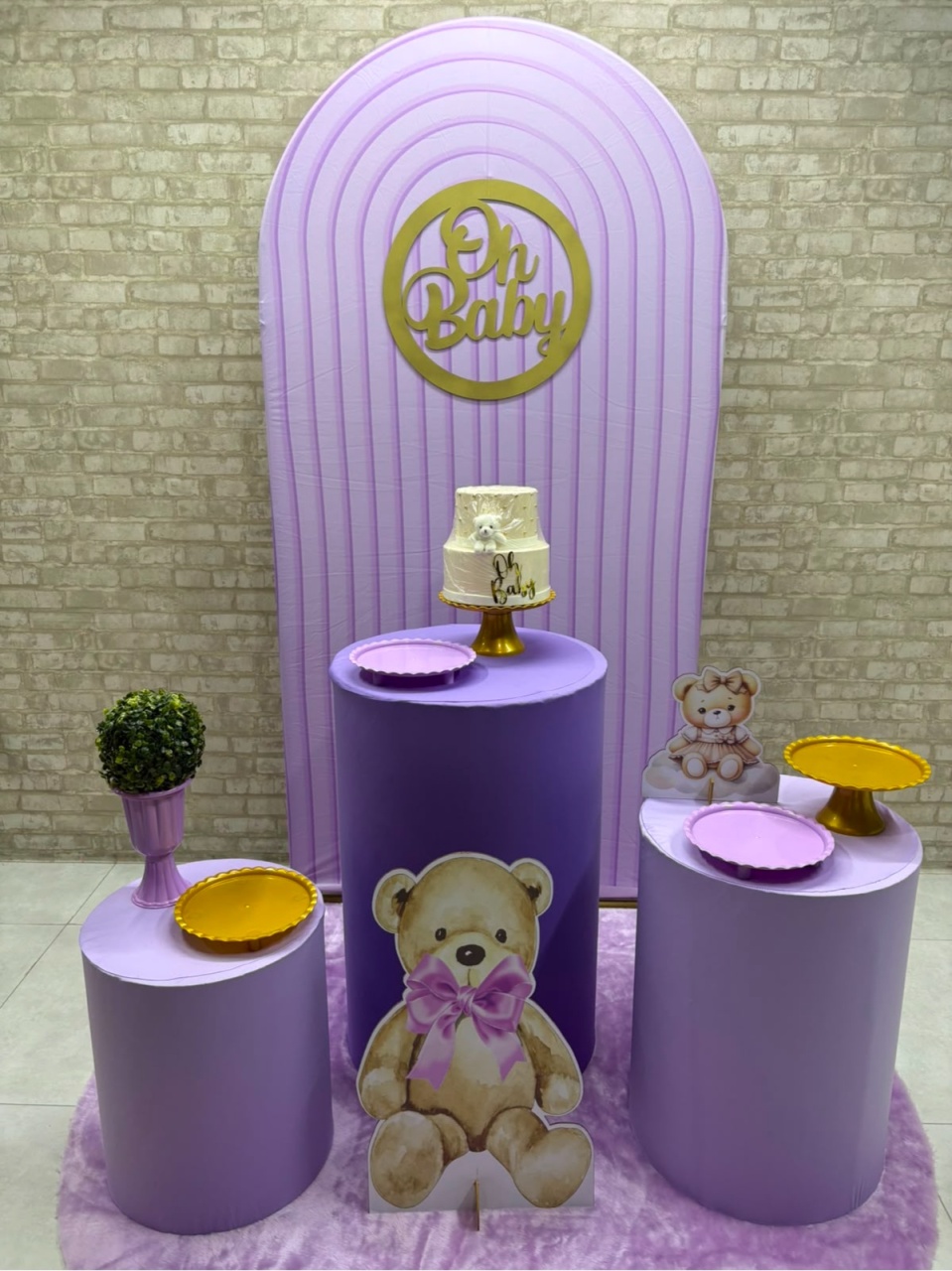 Oh Baby Lilás Ripado Kit Prata - Iara Maria Arruda da Silva