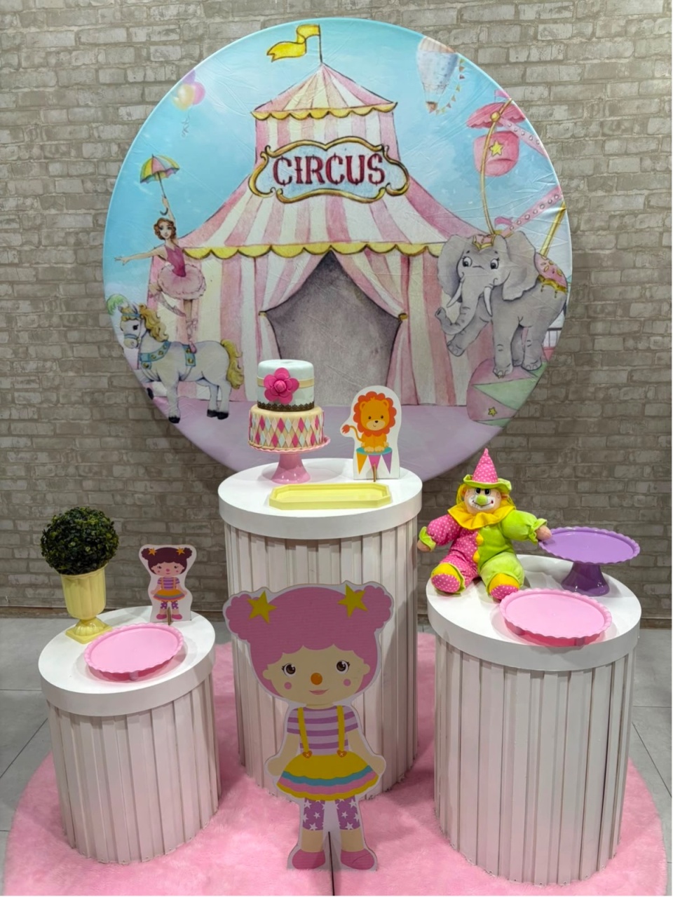 Circo Rosa Aquarela Kit Prata - Iara Maria Arruda da Silva