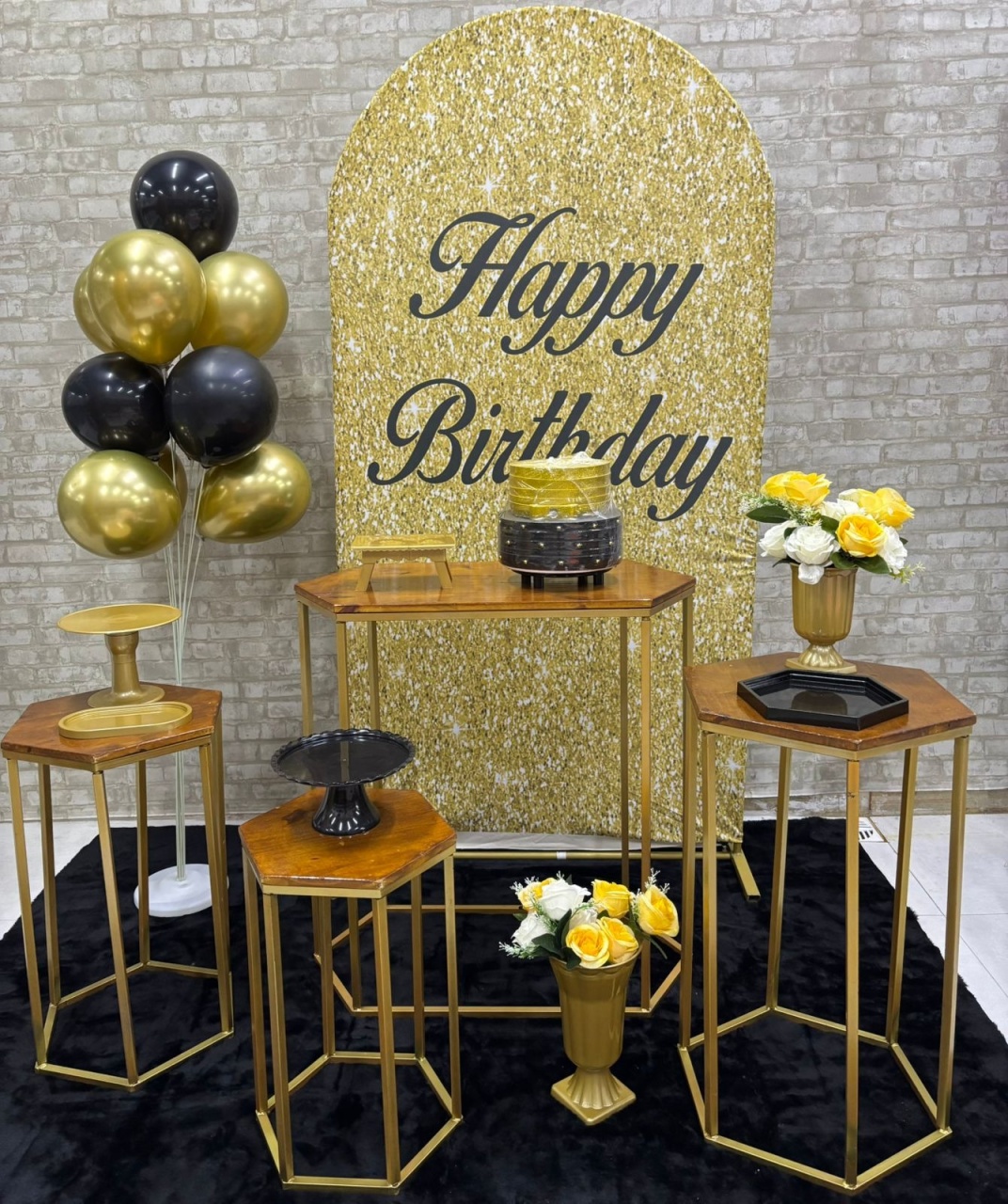 Happy Birthday  Kit Ouro   - Iara Maria Arruda da Silva