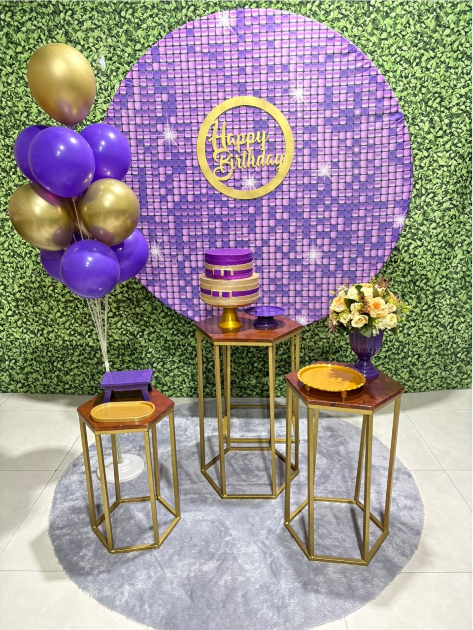 Gliter Lilás Com Suporte de Balão Kit Prata 1 - Iara Maria Arruda da Silva