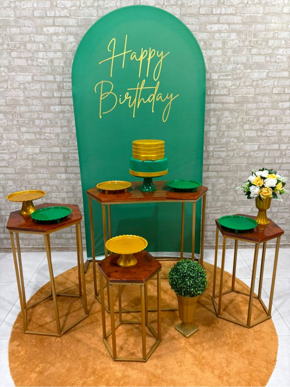 Happy Birthday Verde Kit Ouro - Iara Maria Arruda da Silva