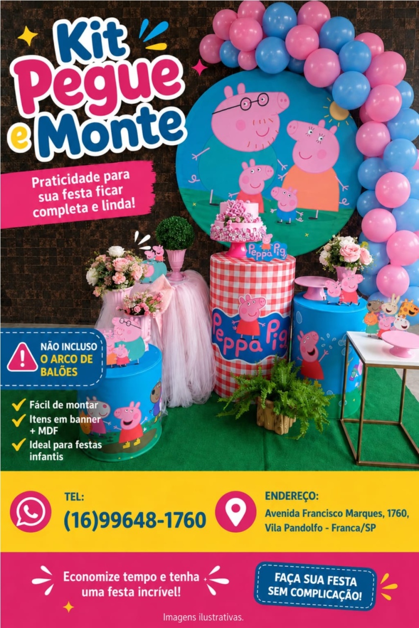 Kit Peppa Pig Rosa - EGL Locações Ltda