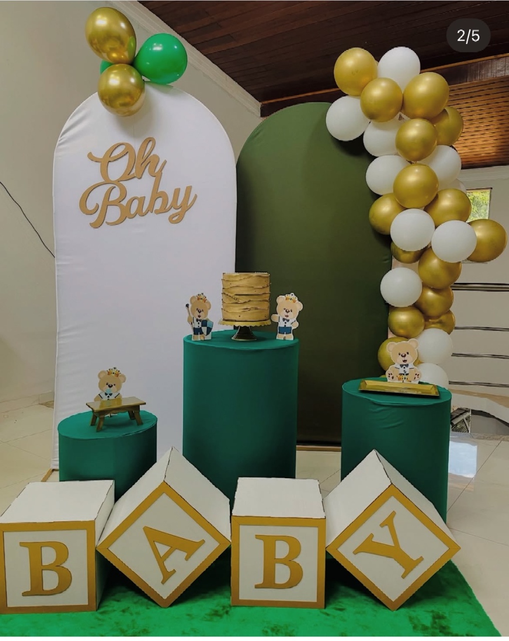 Kit Mm Chá de Bebê Oh Baby Verde - Pallacius Festas