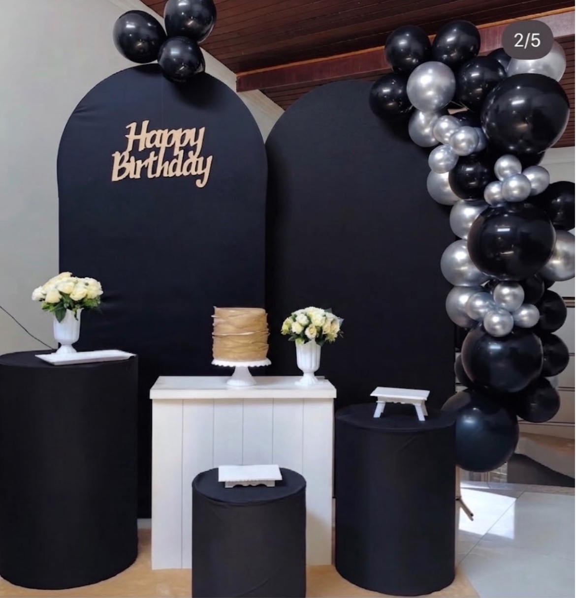 Happy Preto - Kit G - Pegue E Monte - Pallacius Festas