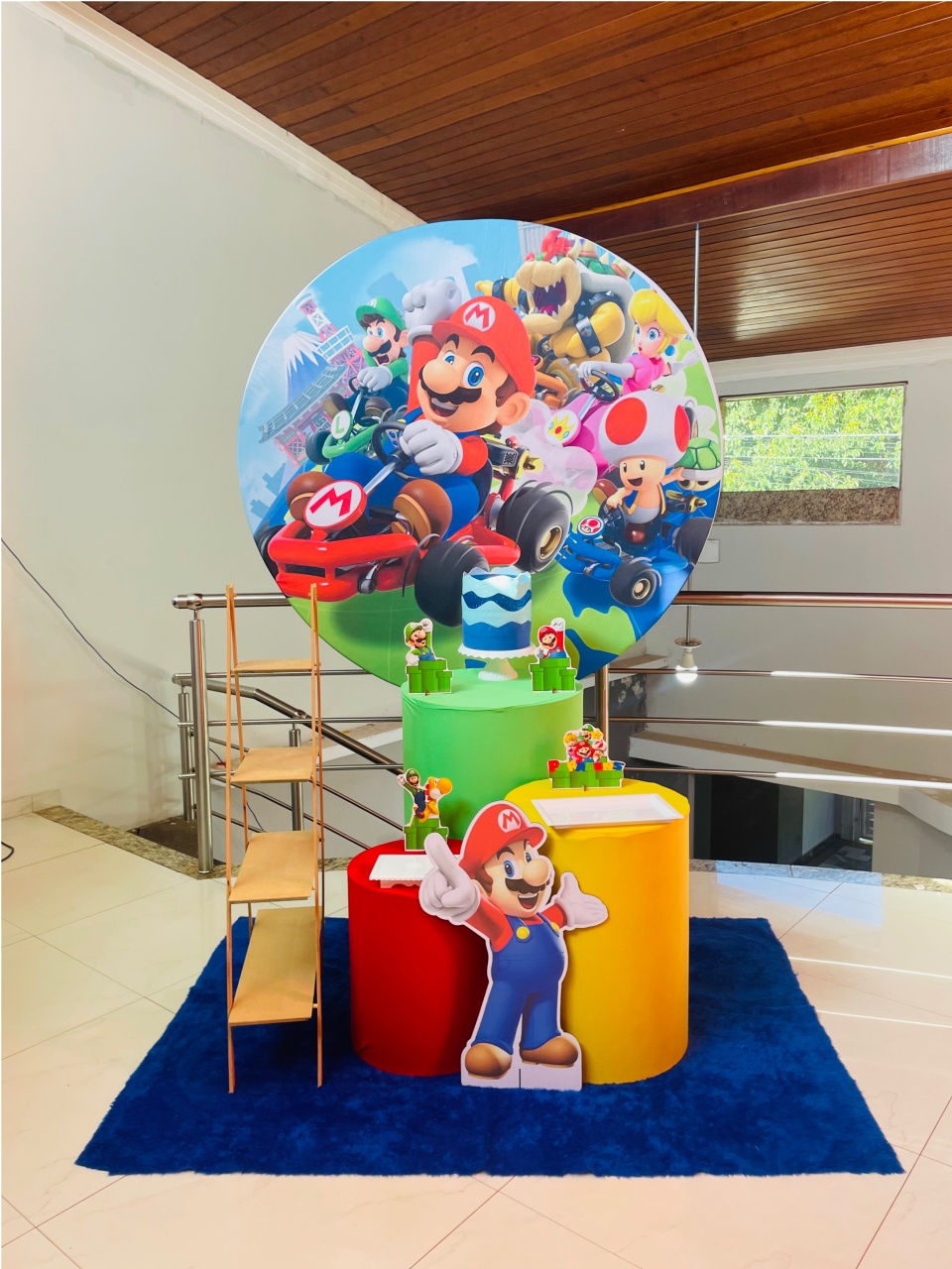 Mario Kart - Kit P1 Com Escadinha - Pegue E Monte - Pallacius Festas