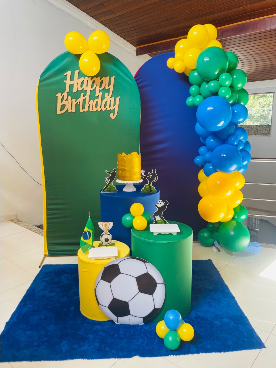 Happy Copa Azul - Kit Duplo M - Pegue E Monte - Pallacius Festas