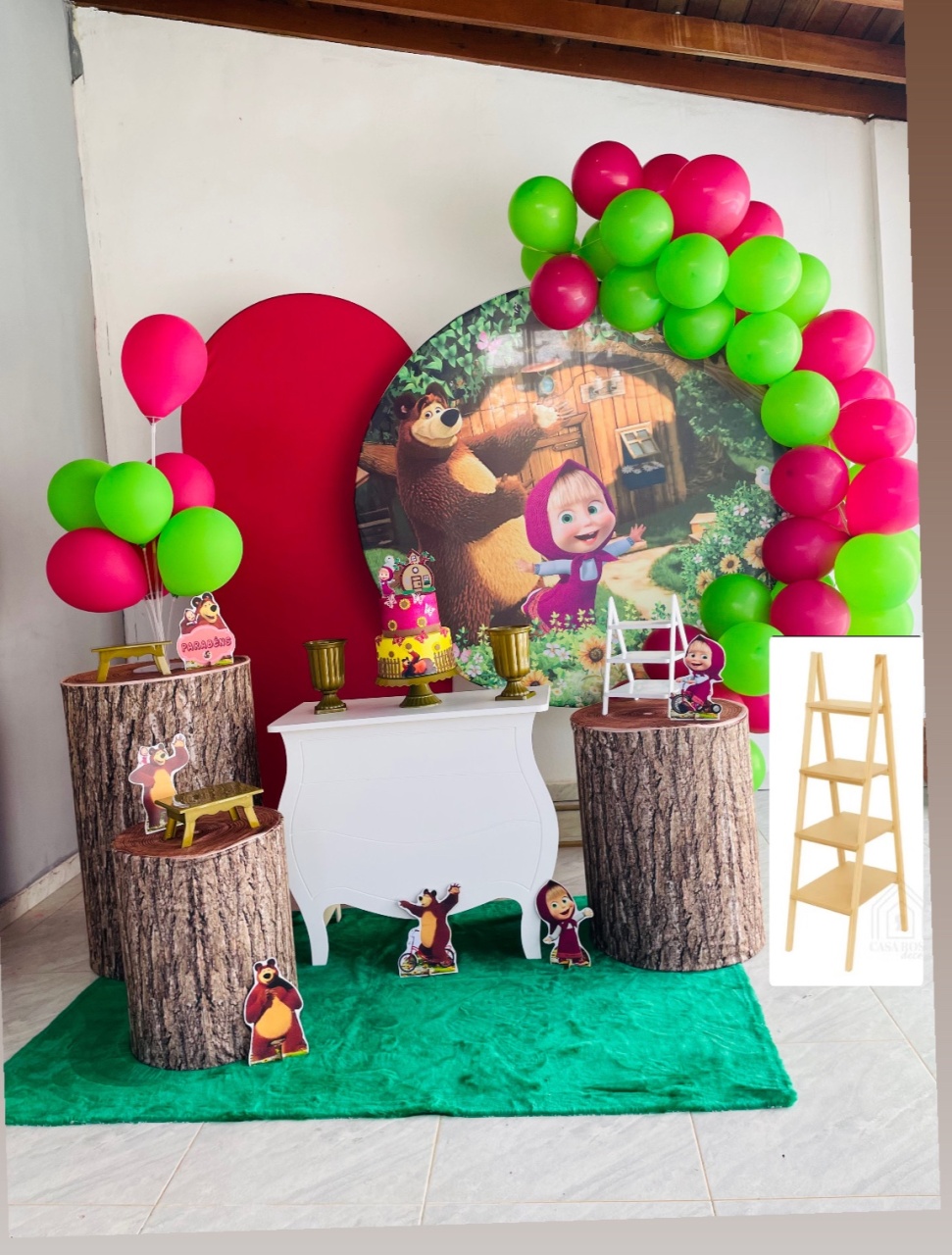 Masha E O Urso - Kit Gg - Pegue E Monte - Pallacius Festas